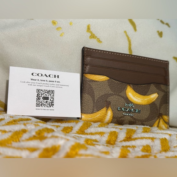 Coach Handbags - Coach Banana Print Card Holder